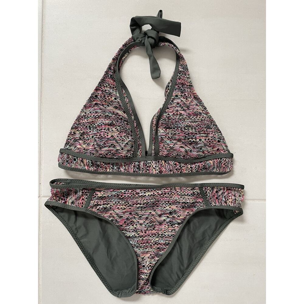 Becca Bikini Swimsuit Striped Crochet Courtney Reveal Summer Beach Swim